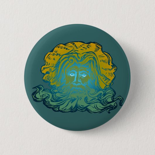 Badge Rond 5 Cm Poséidon Neptune (Devant)