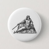Badge Rond 5 Cm Poseidon Neptune grec, percy jackson, athena (Devant)