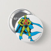 Badge Rond 5 Cm Poses de Martian Manhunter (Devant & derrière)