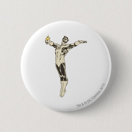 Badge Rond 5 Cm Poses vertes de lanterne (Devant)