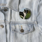 Badge Rond 5 Cm Position de border collie (En situation)