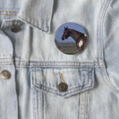 Badge Rond 5 Cm Position de cheval d'Appaloosa (En situation)