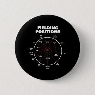 Badge Rond 5 Cm Positions de fielding de cricket Maillot Fielder C