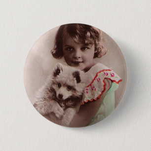 Badge Rond 5 Cm Post Card Romantic