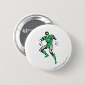 Badge Rond 5 Cm Postures accroupies vertes de lanterne (Devant & derrière)