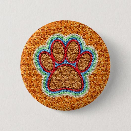 Badge Rond 5 Cm Pot de chien basse (Devant)