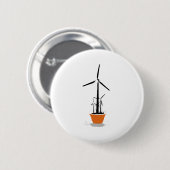 Badge Rond 5 Cm Pot de moulin à vent (Devant & derrière)
