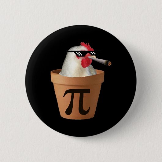 Badge Rond 5 Cm Pot de poulet tarte amusant Math Pi Jour (Devant)