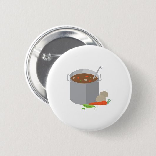 Badge Rond 5 Cm Pot De Soupe (Devant & derrière)
