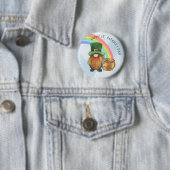 Badge Rond 5 Cm Pot d'or de lutin irlandais personnalisé pour la S (En situation)