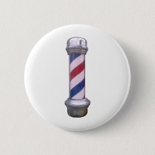 Badge Rond 5 Cm Poteau en barbier (Devant)