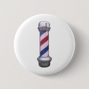 Badge Rond 5 Cm Poteau en barbier