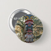 Badge Rond 5 Cm Poteau Totémique (Devant & derrière)