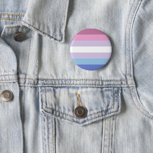 Badge Rond 5 Cm Poterie de Bigender Pride (En situation)