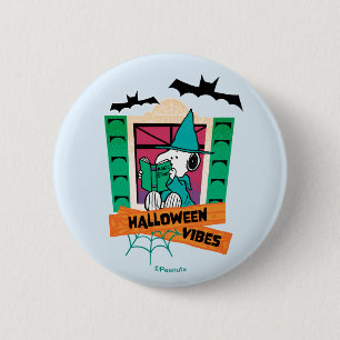Badge Rond 5 Cm Potions Magiques de Snoopy Peanuts Halloween