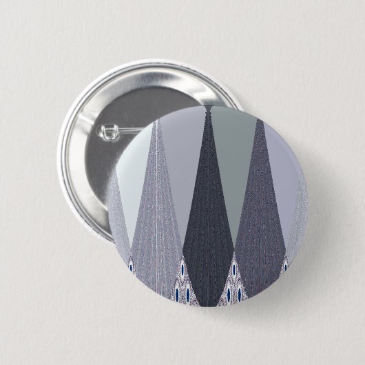 Badge Rond 5 Cm Pots Chevron Gris Cendré Imprimer (Devant & derrière)