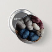 Badge Rond 5 Cm Pots de fils d'artisanat en panier (Devant & derrière)