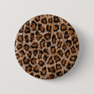 Badge Rond 5 Cm Pots de léopard Fourrure Jaguar Animal Chat peau 