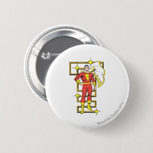 Badge Rond 5 Cm Pots SHAZAM (Devant & derrière)