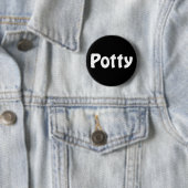 Badge Rond 5 Cm Potty button (En situation)