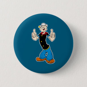 Badge Rond 5 Cm Pouce levé dessin animé vintage œil pop classique