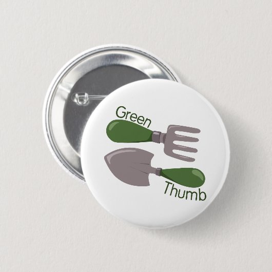 Badge Rond 5 Cm Pouce vert (Devant & derrière)