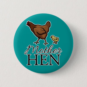 Badge Rond 5 Cm Poule de mère