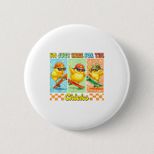 Badge Rond 5 Cm Poule fête de Pâques fermier amateur de volailles
