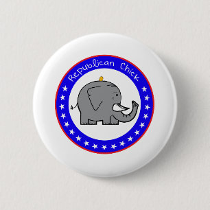 Badge Rond 5 Cm poule républicaine