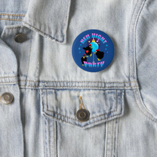 Badge Rond 5 Cm Poules drôles Soirée de poulet humour de fête