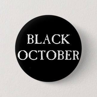Badge Rond 5 Cm Poules mouillées 1er octobre noir