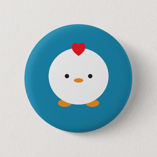 Badge Rond 5 Cm Poulet (Devant)