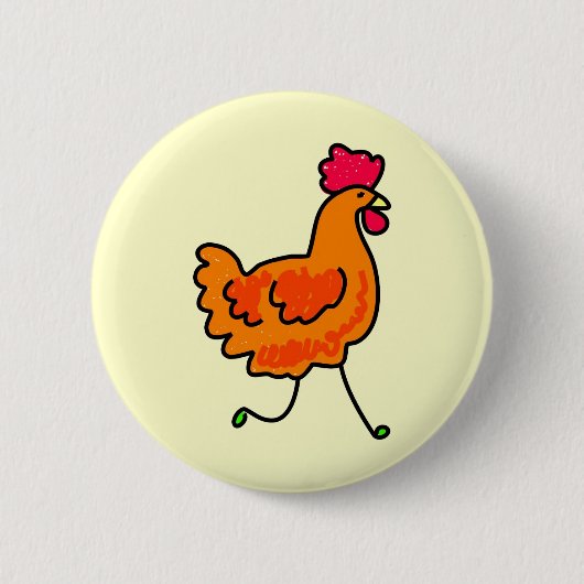 Badge Rond 5 Cm poulet (Devant)