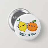 Badge Rond 5 Cm Poulet À Fruit D'Agrumes Positif Du Jour (Devant & derrière)