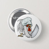 Badge Rond 5 Cm Poulet Chef (Devant & derrière)