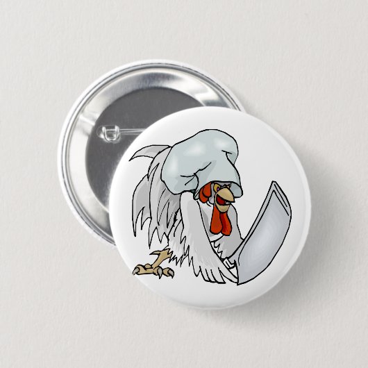 Badge Rond 5 Cm Poulet Chef (Devant & derrière)