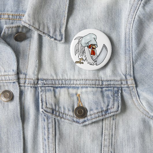 Badge Rond 5 Cm Poulet Chef (En situation)