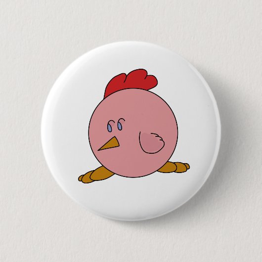 Badge Rond 5 Cm Poulet Chubby (Devant)