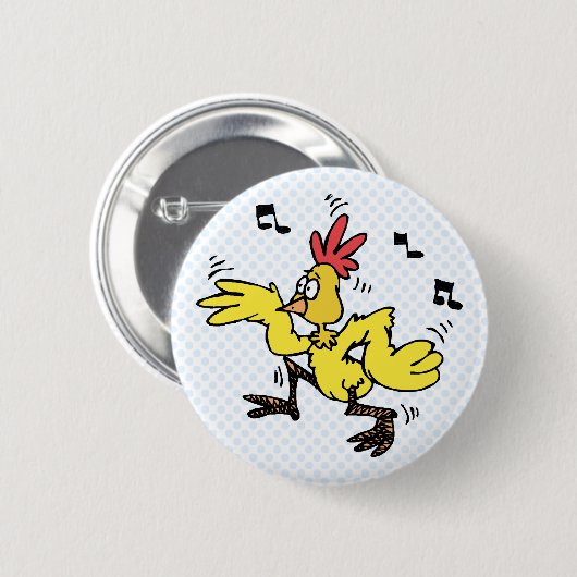Badge Rond 5 Cm Poulet de ChaChaCha (Devant & derrière)