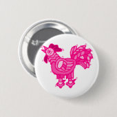 Badge Rond 5 Cm Poulet de Chelsie (Devant & derrière)