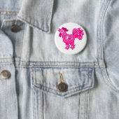 Badge Rond 5 Cm Poulet de Chelsie (En situation)