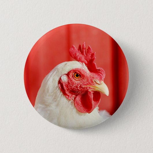 Badge Rond 5 Cm Poulet de ferme (Devant)