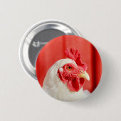 Badge Rond 5 Cm Poulet de ferme (Devant & derrière)