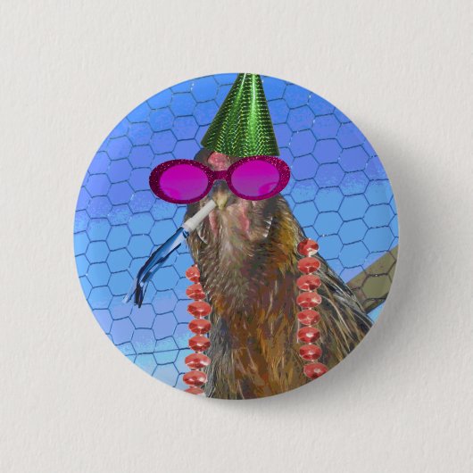 Badge Rond 5 Cm Poulet de partie (Devant)