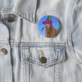Badge Rond 5 Cm Poulet de partie (En situation)