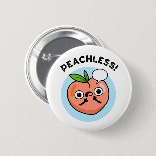 Badge Rond 5 Cm Poulet De Pêche Fruit Sans Perche (Devant & derrière)