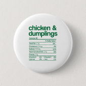 Badge Rond 5 Cm Poulet et dumping Valeur nutritive (Devant)