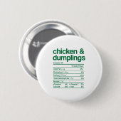 Badge Rond 5 Cm Poulet et dumping Valeur nutritive (Devant & derrière)