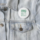 Badge Rond 5 Cm Poulet et dumping Valeur nutritive (En situation)