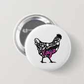 Badge Rond 5 Cm Poulet Yaga (Devant & derrière)